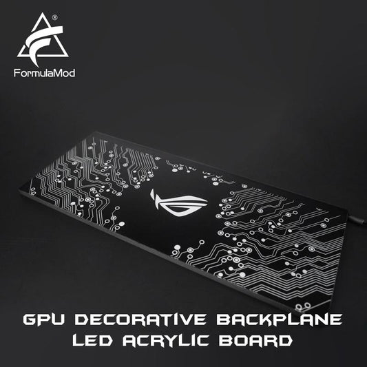 FormulaMod Fm-DB, Gpu Decorative Backplate, With 5v 3pin Lighting LED Acrylic Backplane, Can Sync To | RGB Lighting