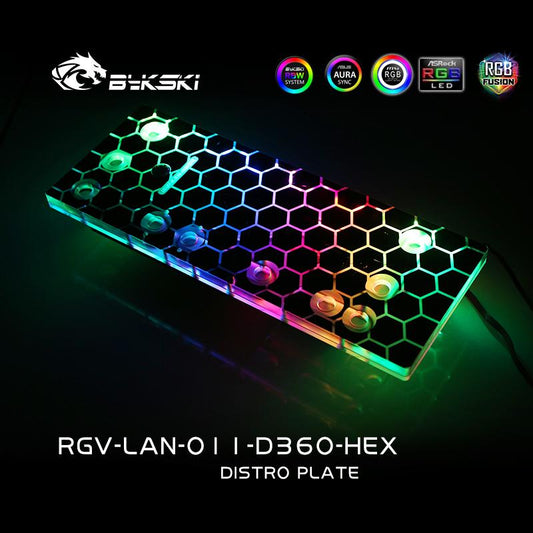 Bykski Distro Plate For LIANLI O11 Case, Waterway Boards For Intel CPU Water Block & Single GPU Building, | Distro Plate