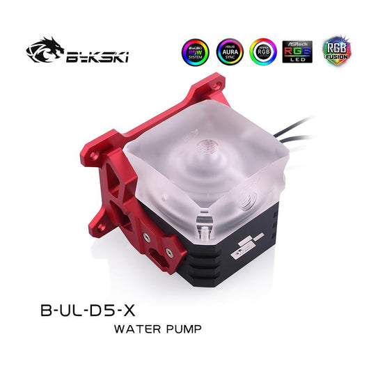 Bykski B-UL-D5-X, D5 Pump With Bracket & Armor, Aluminum Alloy Bracket And Armor, Head 3.8 Meters, Flow | Water Cooling Pump