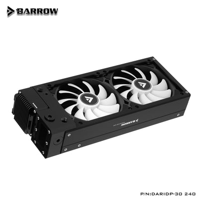 Combinaison de ventilateur de radiateur de pompe intégrée Barrow AIO, pour refroidisseur de liquide de système de refroidissement par eau, radiateur 240 360, DARIDP-30