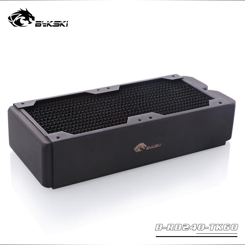 Bykski B-RD240-TK60, radiateurs à triple rangée de 240 mm, épaisseur de 60 mm, radiateurs de refroidissement par eau standard, adaptés aux ventilateurs de 120 * 120 mm