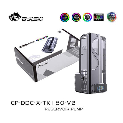 Bykski Square Pump Reservoirs, Matte Acrylic Pump-Reservoir Combination, Pump And Water Tank, | Pump Reservoir Combo