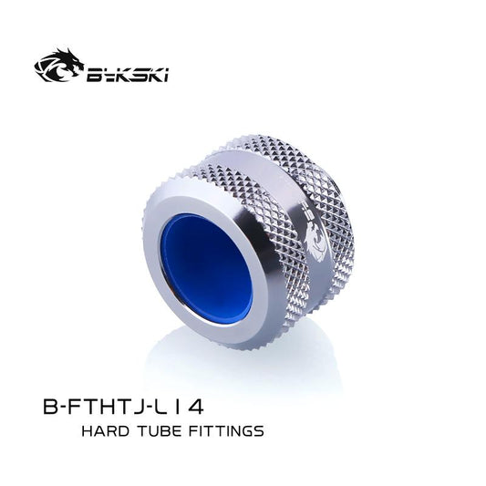 Bykski B-FTHTJ-L14, Anti-off Type Hard Tube Fittings, For OD14mm Hard Tubes, Diamond Pattern, | Water Cooling Fitting
