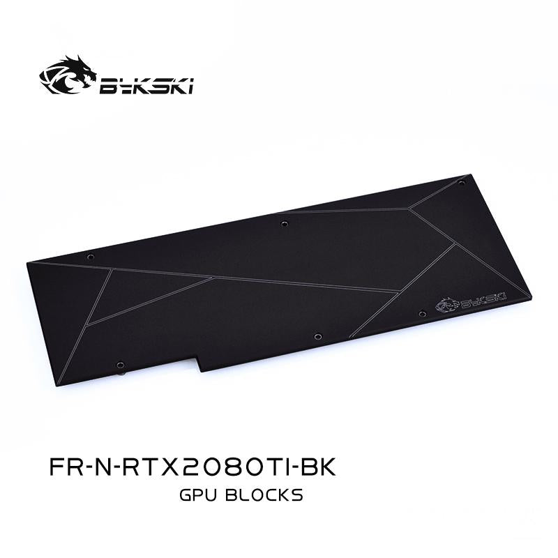 Bykski N-RTX2080TI-X Bloc de refroidissement par eau pour carte graphique à couverture complète, fond de panier exclusif pour Nvidia Founder Edition RTX2080/2080Ti