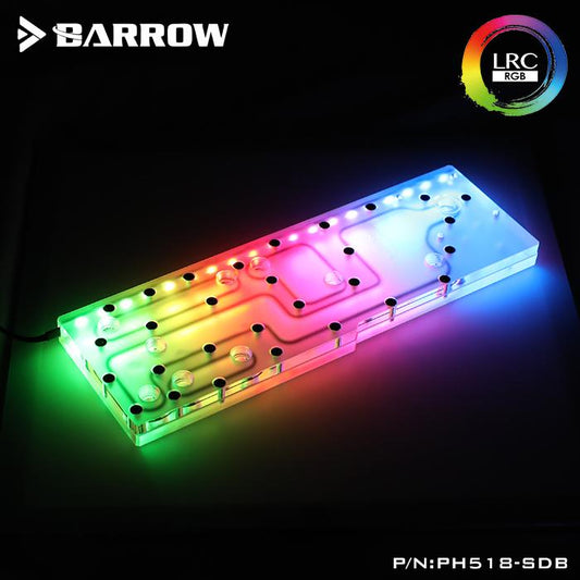 Barrow PH518-SDB, Waterway Boards For Phanteks 518 Case, For Intel CPU Water Block & Single/Double | Liquid Cooling Block