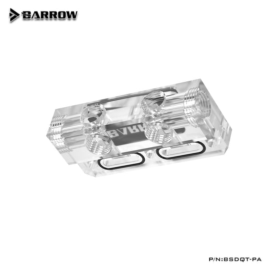 Barrow BSDQT-PA Multifunctional Acrylic Change Direction L-type GPU Block Bridge, For Barrow's GPU | Water Cooling Block