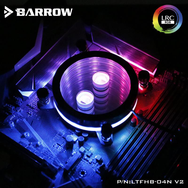 Barrow LTFHB-04N-V2, For Intel Lga115x CPU Water Blocks Mirror Extreme, LRC RGB v2 Acrylic Microcutting Microwaterway