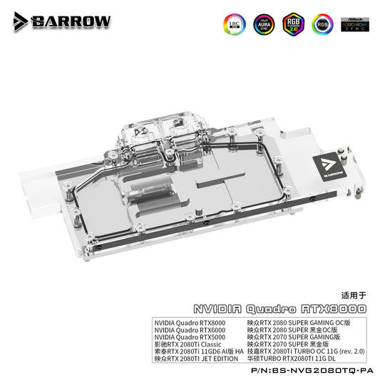 FormulaMod Barrow RTX 5000 full-cover GPU waterblock — silent local AI workload cooling (view 2)