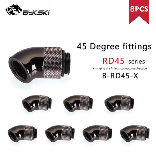 Bykski 45 Degree Rotary Fitting Bykski G1/4" Rotatable 45° Adapter Cooling Adjust Connect Direction | Water Cooling Fitting