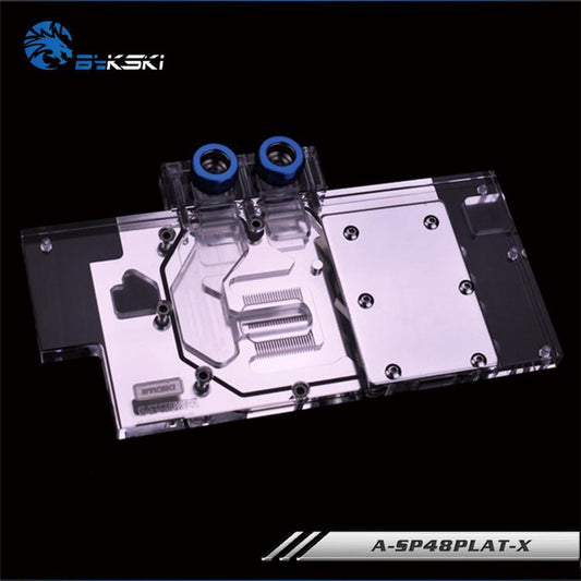 Bykski A-SP48PLAT-X, Full Cover Graphics Card Water Cooling Block RGB/RBW for Sapphire NITRO RX480 / | Water Cooling Block