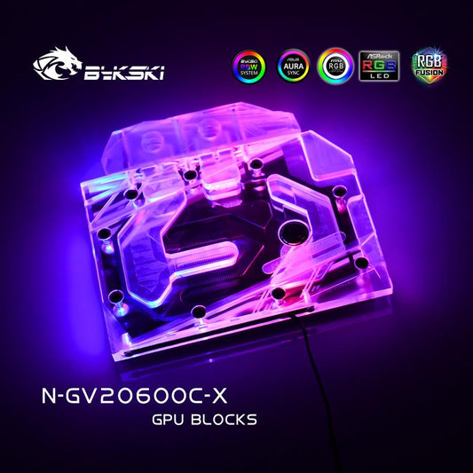 FormulaMod Bykski RTX 2060 full-cover GPU waterblock — silent local AI workload cooling (view 2)