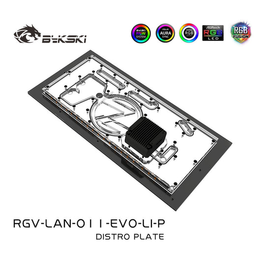 Bykski Distro Plate For For Lian Li O11 EVO Case, Acrylic Waterway Board Combo DDC Pump, 5V A-RGB , | Distro Plate