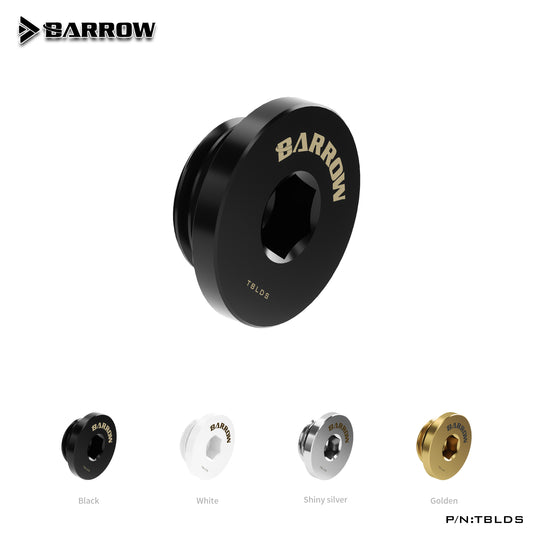 Barrow Ultra-thin Inner Hexagon Plug, G1/4" Brass Water Cooling Stop Plug Fitting, TBLDS | Water Cooling Fitting