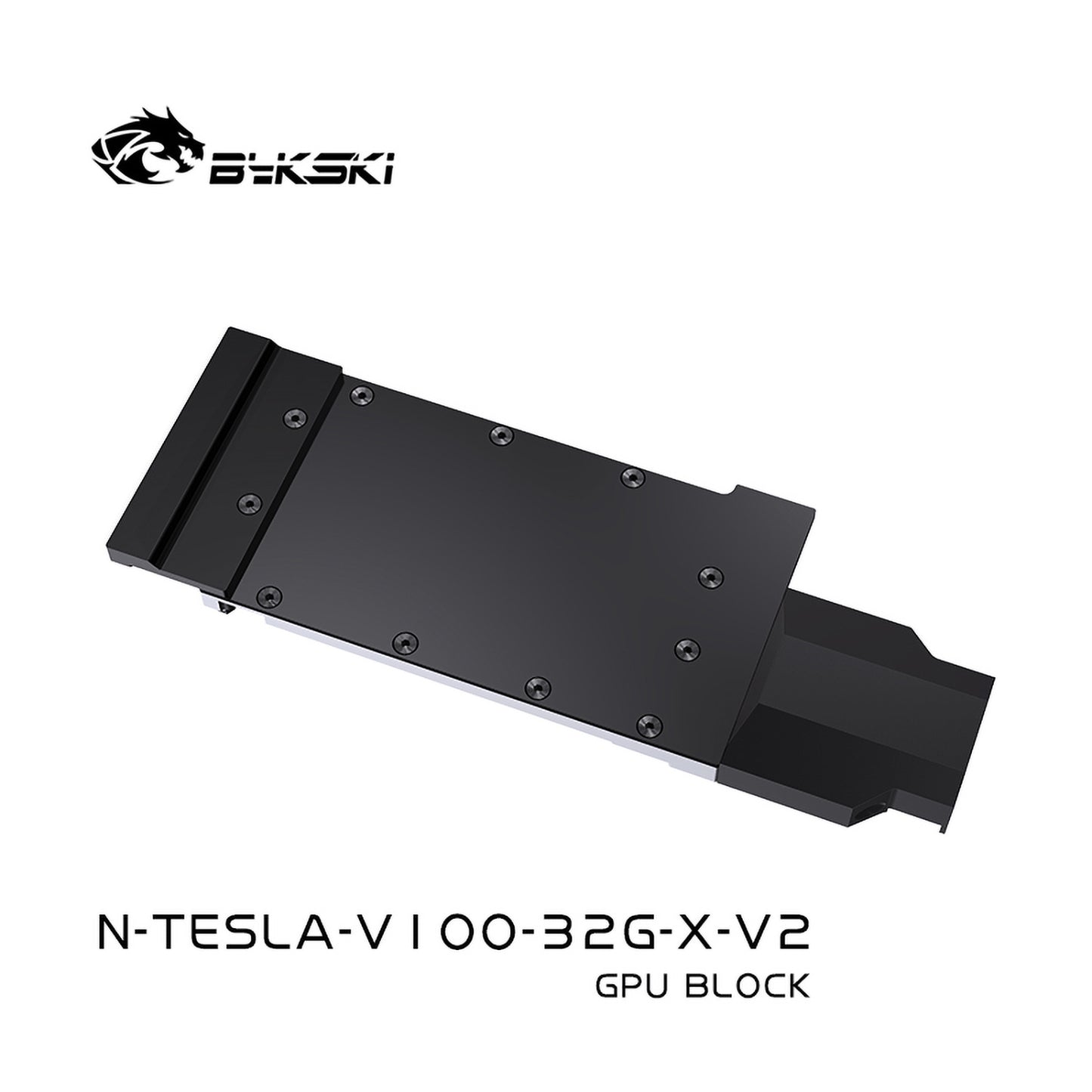 Bykski GPU Block For Nvidia Tesla V100 32GB FHHL, High Heat Resistance Material POM + Full Metal Construction, With Backplate Full Cover GPU Water Cooling Cooler Radiator Block N-TESLA-V100-32G-X-V2