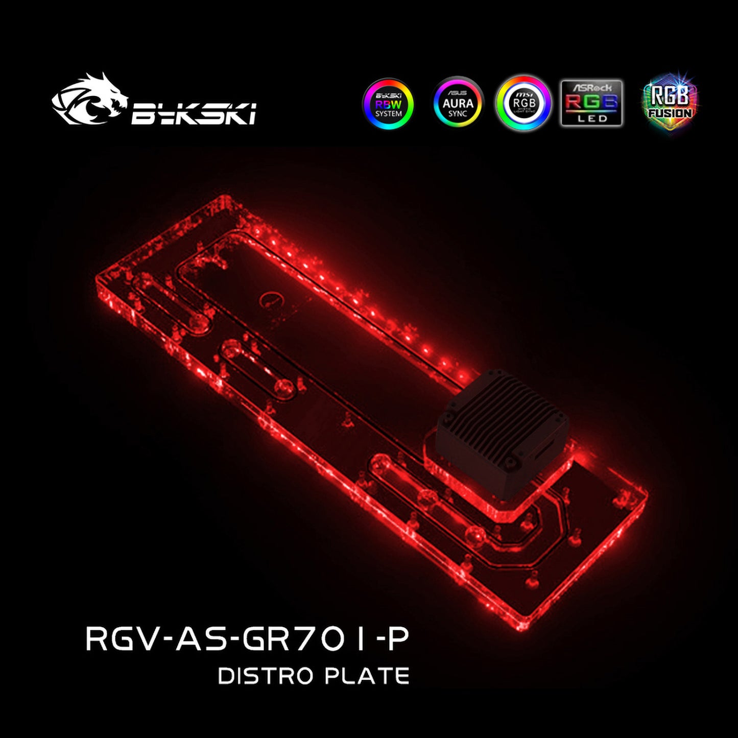 Kit de plaque de distribution Bykski pour boîtier Asus GR701, boucle complète A-RGB 5 V pour la construction d'un seul GPU PC, carte de voie navigable de refroidissement par eau, RGV-AS-GR701-P