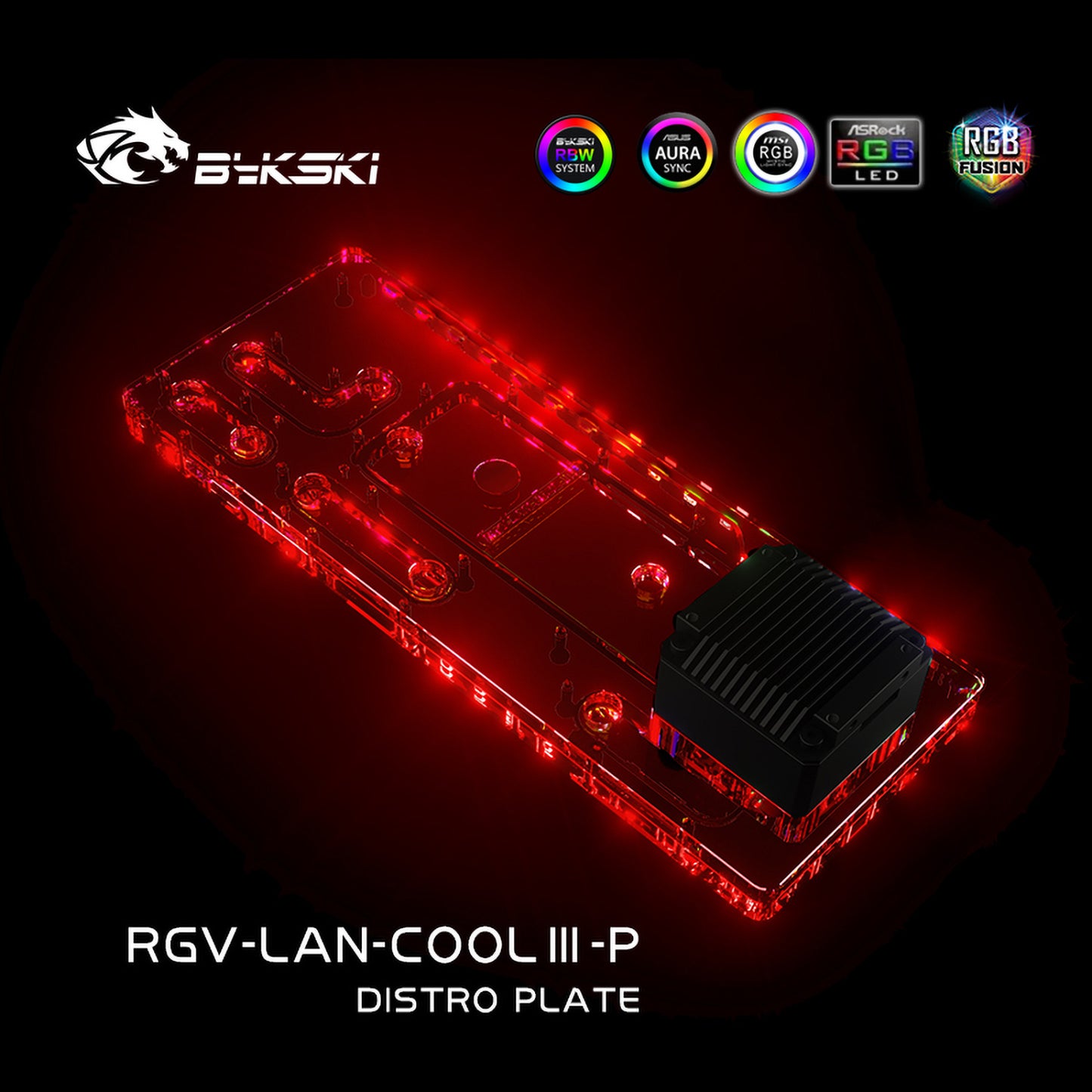 Bykski Kit de plaque de distribution pour boîtier Lian Li Cool III, boucle complète A-RGB 5 V pour bâtiment PC à GPU unique, carte de voie navigable de refroidissement par eau, RGV-LAN-COOLIII-P