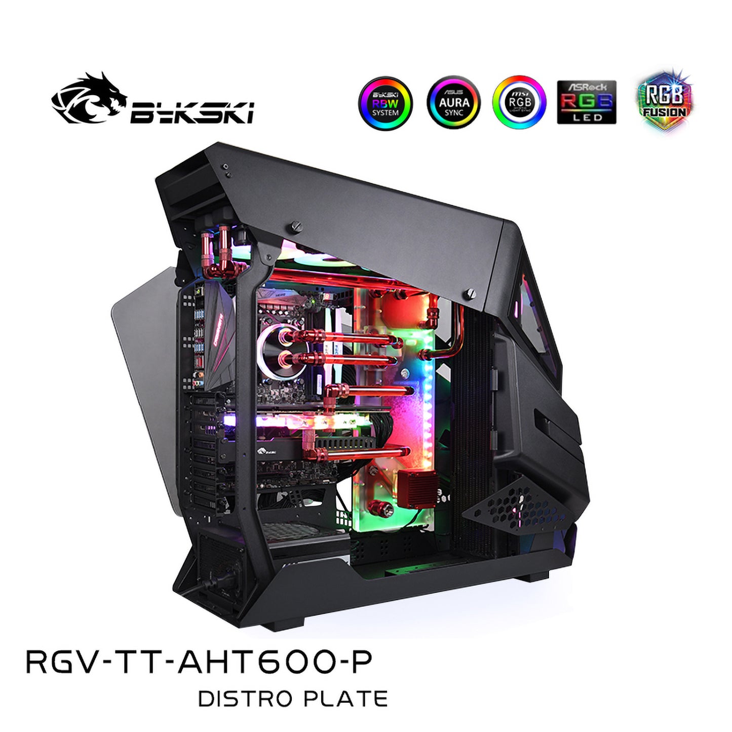 Plaque de distribution Bykski pour boîtier Thermaltake Premium AH T600, pompe DDC combinée pour carte de voie navigable en acrylique, 5V A-RGB, RGV-TT-AHT600-P