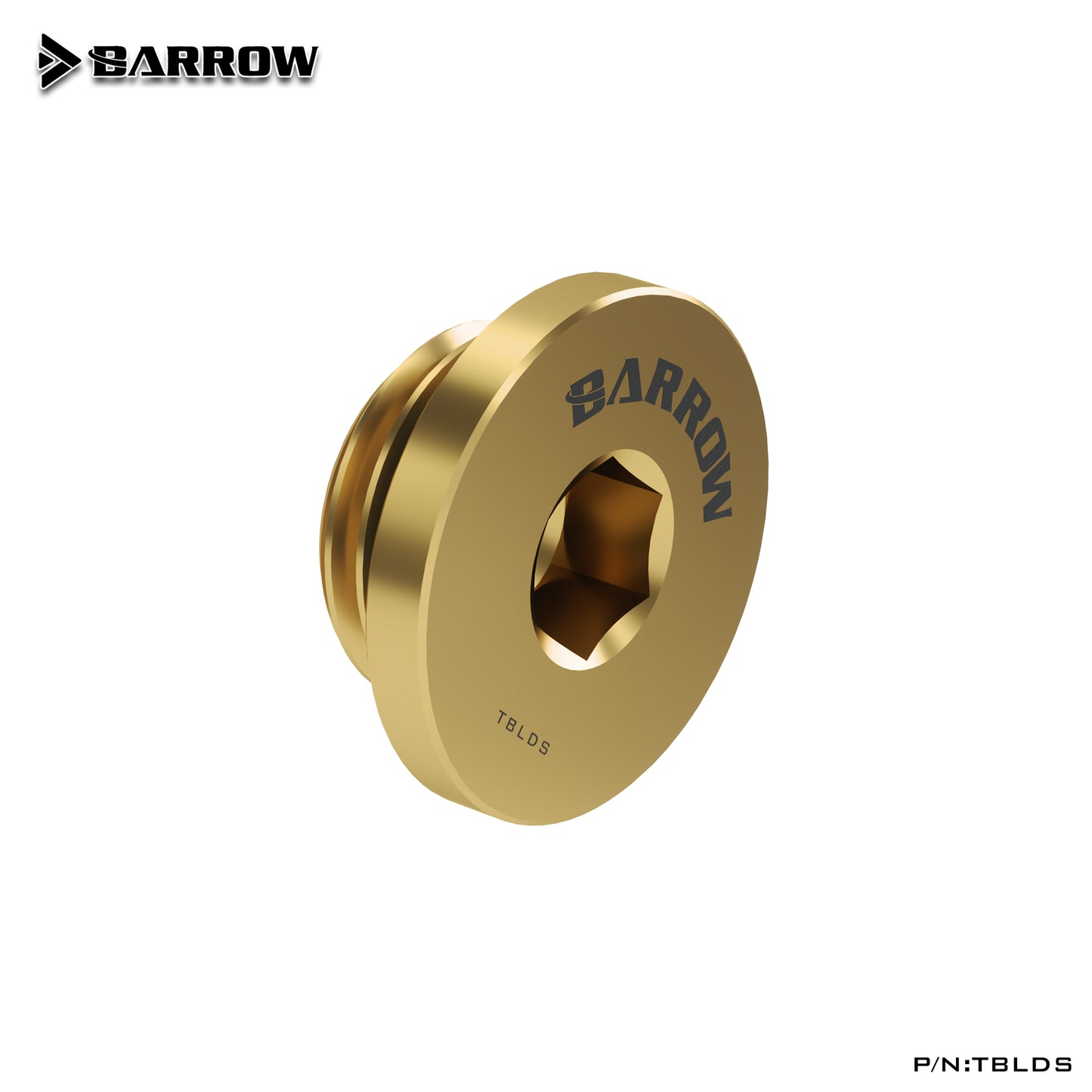 Barrow Ultra-thin Inner Hexagon Plug, G1/4" Brass Water Cooling Stop Plug Fitting, TBLDS