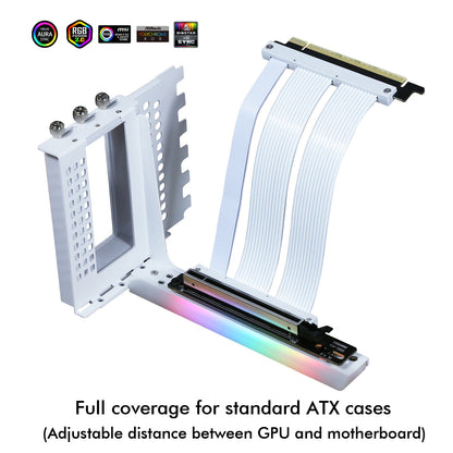 Formulamod GPU Vertical Mounting Bracket Kit , PCIe 5.0 X16 Riser Cable 150mm , Graphics Card Steering Mounting Bracket，Fm-XKCZTZ-5.0-ARGB