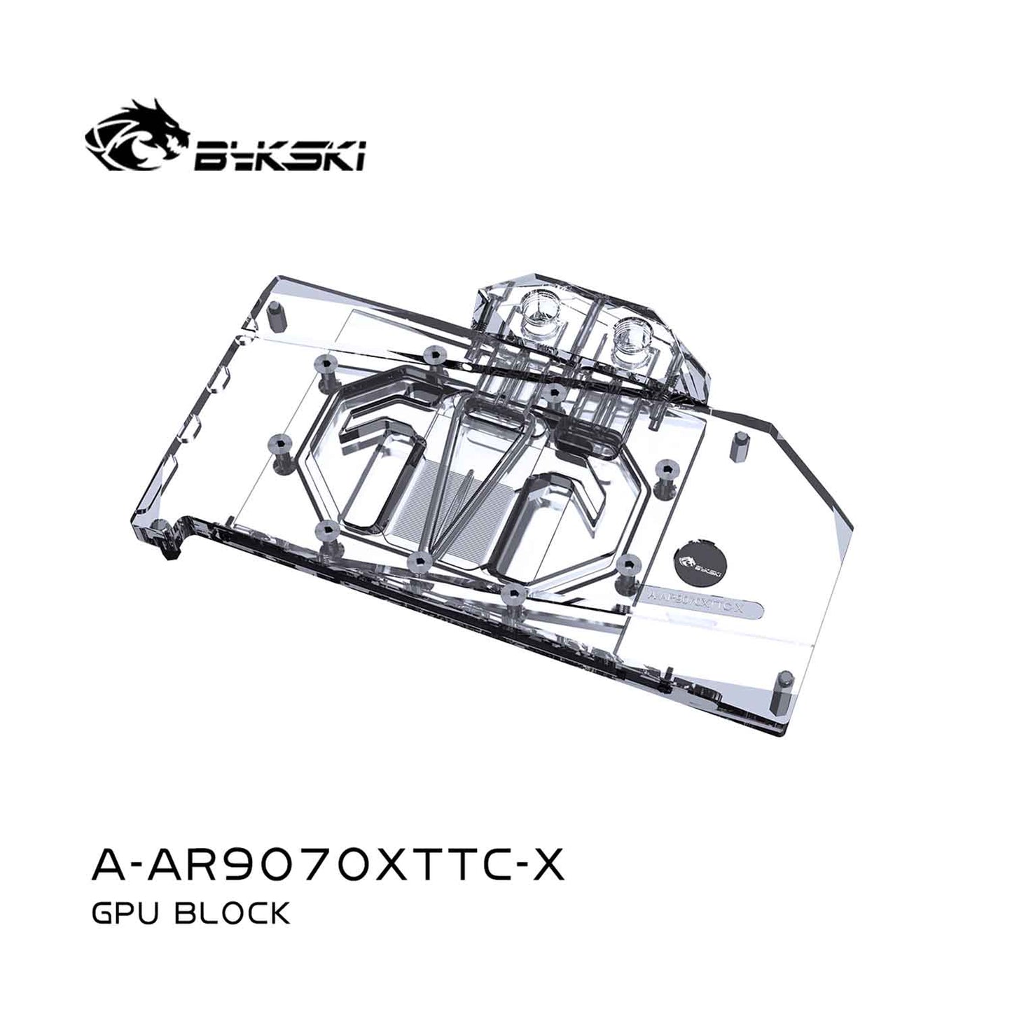 Bykski GPU Water Block For AS Rock AMD Radeon™ RX9070XT , Full Cover With Backplate PC Water Cooling Cooler, A-AR9070XTTC-X