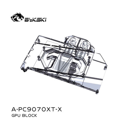 Bykski GPU Water Block For AMD RADEON RX9070 XT , Full Cover With Backplate PC Water Cooling Cooler, A-PC9070XT-X