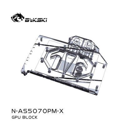 Bykski GPU Water Block For ASUS Prime GeForce RTX™ 5070 , Full Cover With Backplate PC Water Cooling Cooler, N-AS5070PM-X