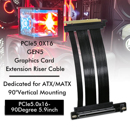 Formulamod GPU Vertical Mounting Bracket Kit , PCIe 5.0 X16 Riser Cable 150mm , Graphics Card Steering Mounting Bracket，Fm-XKCZTZ-5.0-ARGB