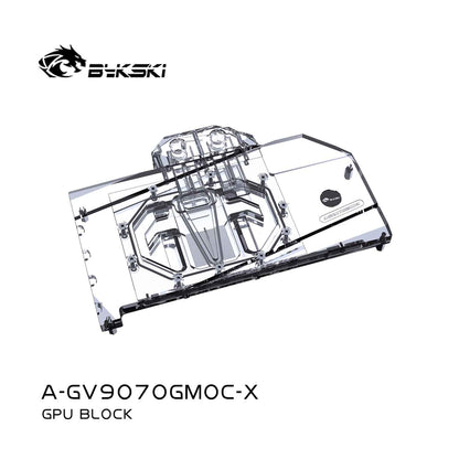 Bykski GPU Water Block For GIGABYTE Sapphire Radeon RX 9070 , Full Cover With Backplate PC Water Cooling Cooler, A-GV9070GMOC-X