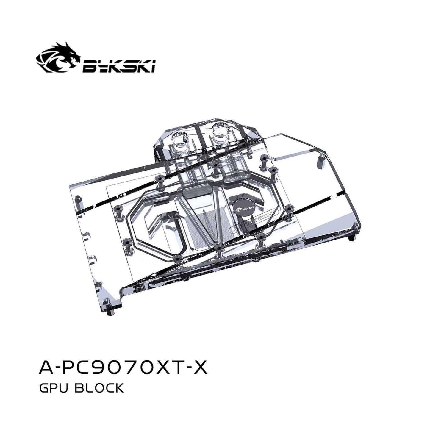 Bykski GPU Water Block For AMD RADEON RX9070 XT , Full Cover With Backplate PC Water Cooling Cooler, A-PC9070XT-X