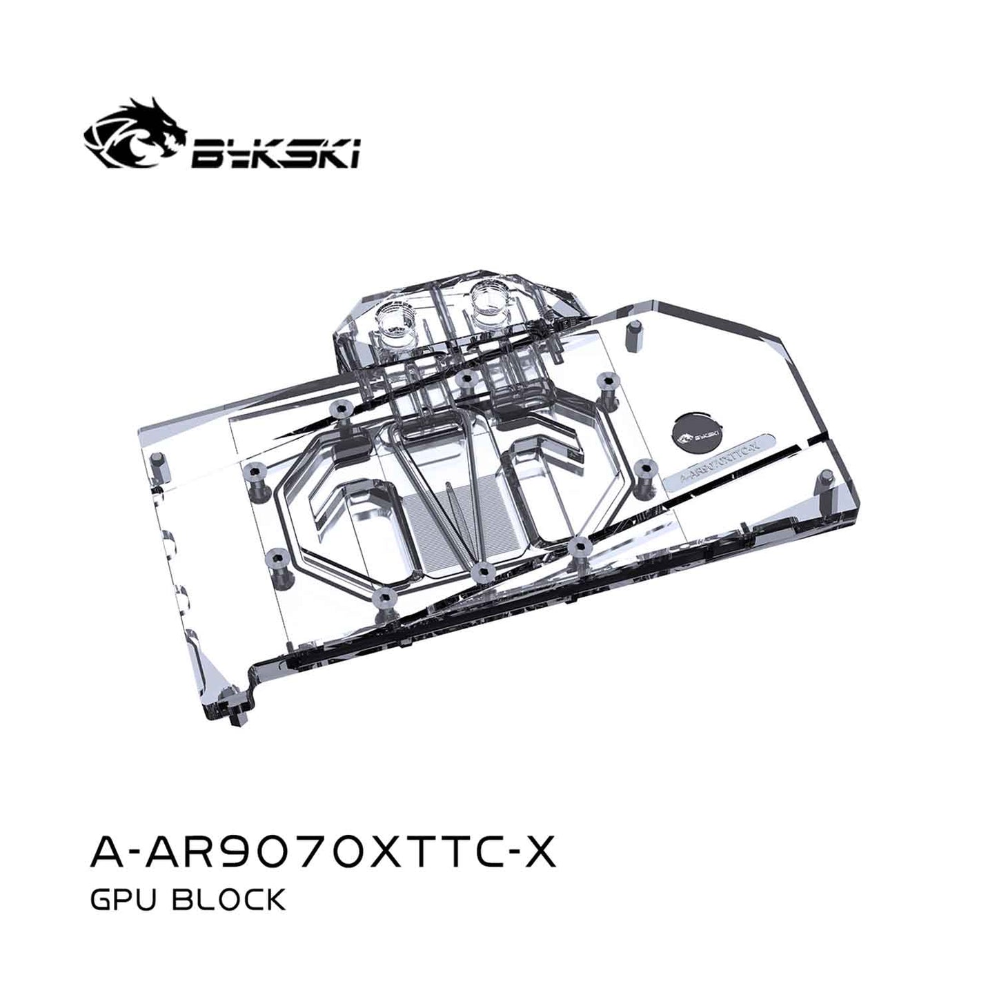 Bykski GPU Water Block For AS Rock AMD Radeon™ RX9070XT , Full Cover With Backplate PC Water Cooling Cooler, A-AR9070XTTC-X