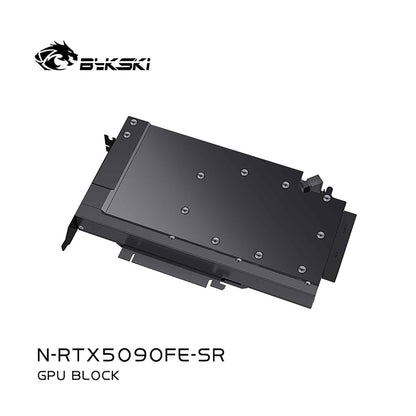 Bykski GPU Block For NVIDlA GeForce RTX 5090, High Heat Resistance Material POM + Full Metal Construction, Full Cover GPU Water Cooling Cooler Radiator Block N-RTX5090FE-SR
