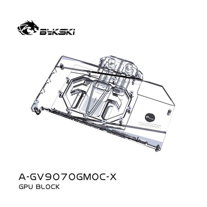 Bykski GPU Water Block For GIGABYTE Sapphire Radeon RX 9070 , Full Cover With Backplate PC Water Cooling Cooler, A-GV9070GMOC-X