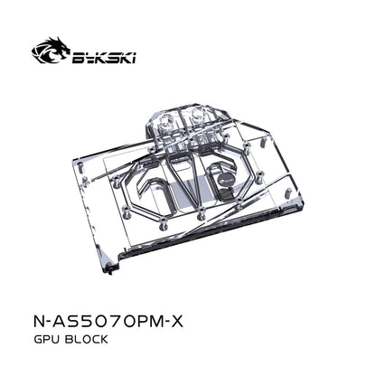Bykski GPU Water Block For ASUS Prime GeForce RTX™ 5070 , Full Cover With Backplate PC Water Cooling Cooler, N-AS5070PM-X