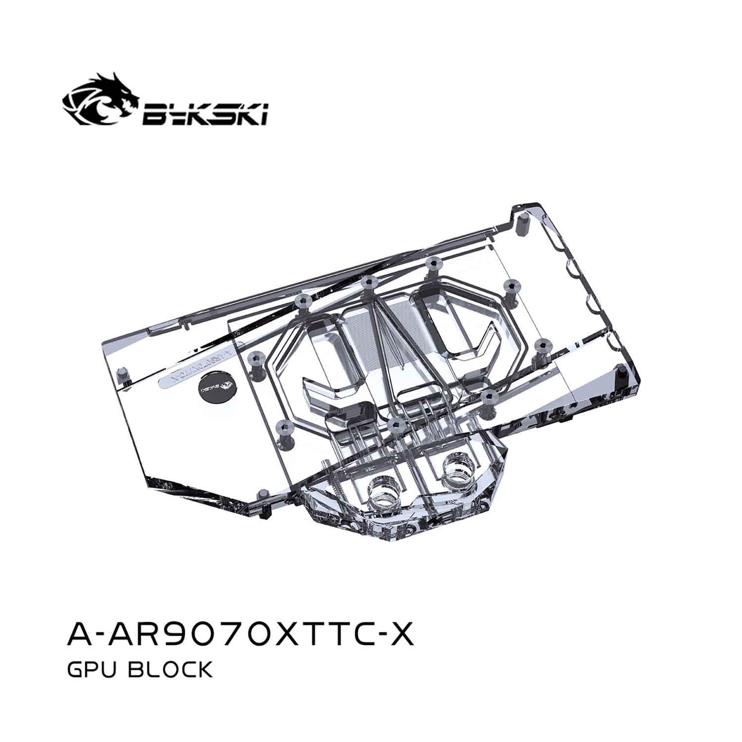 Bykski GPU Water Block For AS Rock AMD Radeon™ RX9070XT , Full Cover With Backplate PC Water Cooling Cooler, A-AR9070XTTC-X