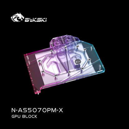 Bykski GPU Water Block For ASUS Prime GeForce RTX™ 5070 , Full Cover With Backplate PC Water Cooling Cooler, N-AS5070PM-X
