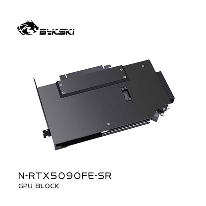 Bykski GPU Block For NVIDlA GeForce RTX 5090, High Heat Resistance Material POM + Full Metal Construction, Full Cover GPU Water Cooling Cooler Radiator Block N-RTX5090FE-SR