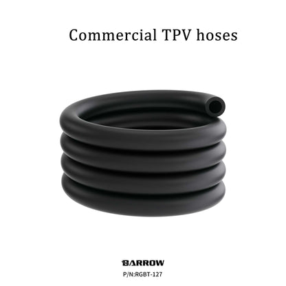 BarrowTPV water pipes are high-temperature resistant, corrosion-resistant, and anti-aging, making them ideal for server water cooling accessories. Quick-connect hoses are available in RGBT-76 style.