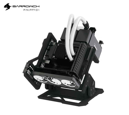 Barrow Barrowch Pomfret Open Frame Full Aluminum Alloy Water Cooling Case Compatible With Half-height And Full-height Cards PFT-01