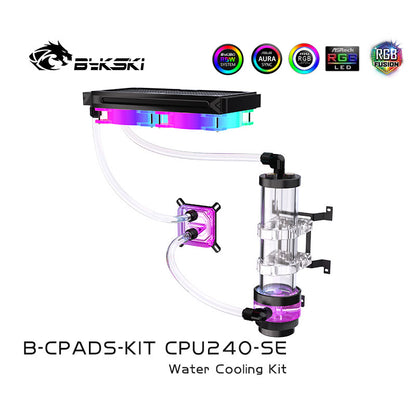 Bykski B-CP-KIT Split-Type Soft/Hard Tube Water Cooling Kit for CPUs and Graphics Cards SE Series, Custom-Made N-TESLA-A100-40G-SR