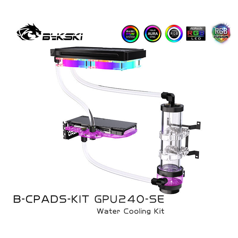 Bykski B-CP-KIT Split-Type Soft/Hard Tube Water Cooling Kit for CPUs and Graphics Cards SE Series, Custom-Made N-TESLA-A100-40G-SR