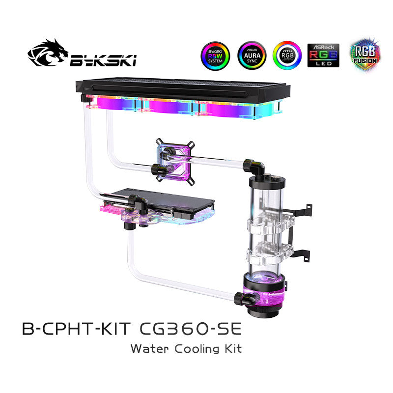 Bykski B-CP-KIT Split-Type Soft/Hard Tube Water Cooling Kit for CPUs and Graphics Cards SE Series, Custom-Made N-TESLA-A100-40G-SR