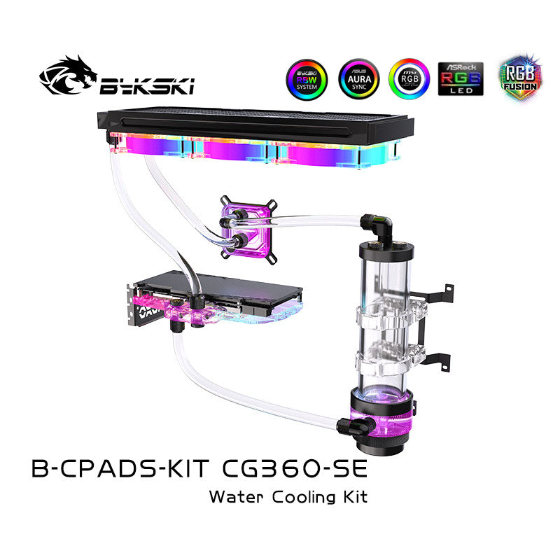Bykski B-CP-KIT Split-Type Soft/Hard Tube Water Cooling Kit for CPUs and Graphics Cards SE Series, Custom-Made N-TESLA-A100-40G-SR