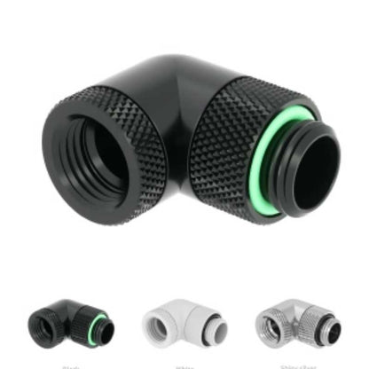 Barrow G1/4''Thread 90 Degree Two Rotary Fitting, Adapter Rotating 90 Degrees Water Cooling Adaptors, TWT90S-V2