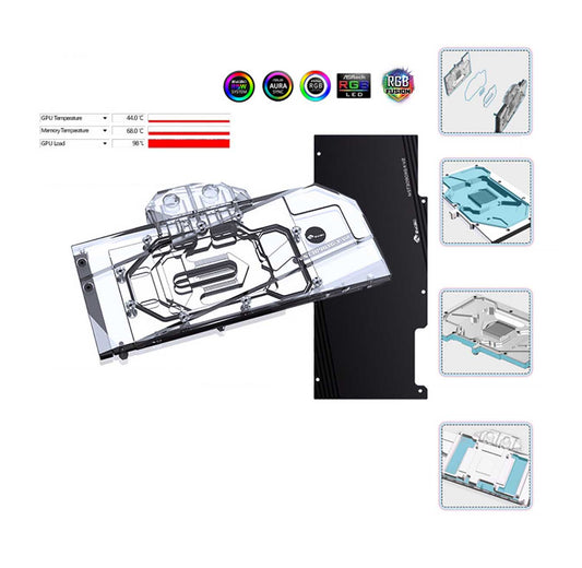 Bykski GPU Water Cooling Block For Zotac RTX 3090/3080Ti/3080/3070Ti Gaming/AMP Holo/AMP Extreme/Trinity, Liquid Cooling Cooler For Graphics Card, N-ST3090XG-X-V2