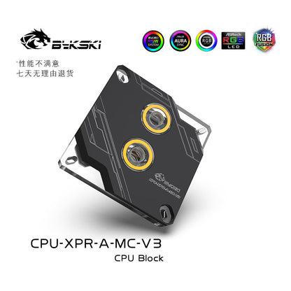 Bykski CPU-XPR-A-MC-V3 pour Intel Lga115x/2011 blocs d'eau CPU système d'éclairage RBW bloc de refroidissement par eau Microwaterway 