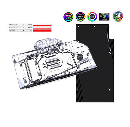 Bykski 3070 GPU bloc de refroidissement par eau pour MSI GeForce RTX 3070 VENTU, système de refroidissement liquide de carte graphique, N-MS3070VES-X 