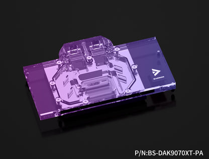 Barrow GPU Water Block For DAK RX 9070XT 16GB Overseas Version Ultra, Full Cover With Backplate PC Water Cooling Cooler,BS-DAK9070XT-PA