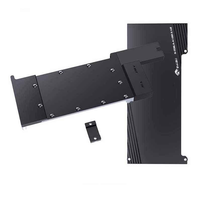 Bykski GPU Block For Nvidia Tesla A100 40GB / Nvidia CMP 170HX / Nvidia Tesla A30 24G, High Heat Resistance Material POM + Full Metal Construction, With Backplate Full Cover GPU Water Cooling Cooler Radiator Block N-TESLA-A100-X-V2