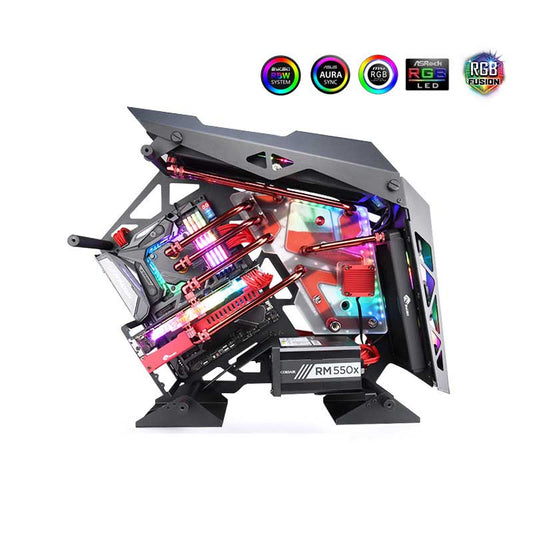 Bykski RGV-CG-ZFZ-P Distro Plate Kit For Cougar Conquer Case , RBW Waterway Board CPU/GPU Water Block Program Loop Kit