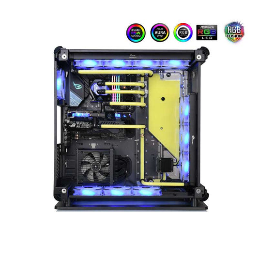 Bykski Distro Plate Kit For Thermaltake Core P8 Case, 5V A-RGB Complete Loop For Single GPU PC Building, Water Cooling Waterway Board, RGV-TT-P8-P